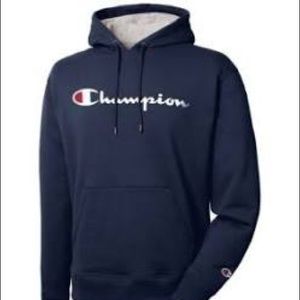 Dark blue champion hoodie medium